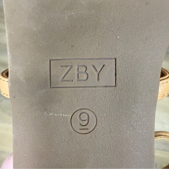 ZBY Lace up Square Toe Flat Gladiator Sandals with Ankle Wrap Strap, Size 9 - Picture 5 of 5